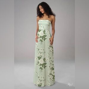 AW VALERIE DRESS
Satin Charmeuse Mottled Moss Green Size 8